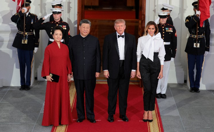特朗普白宫设盛大国宴 盛情欢迎习近平访美